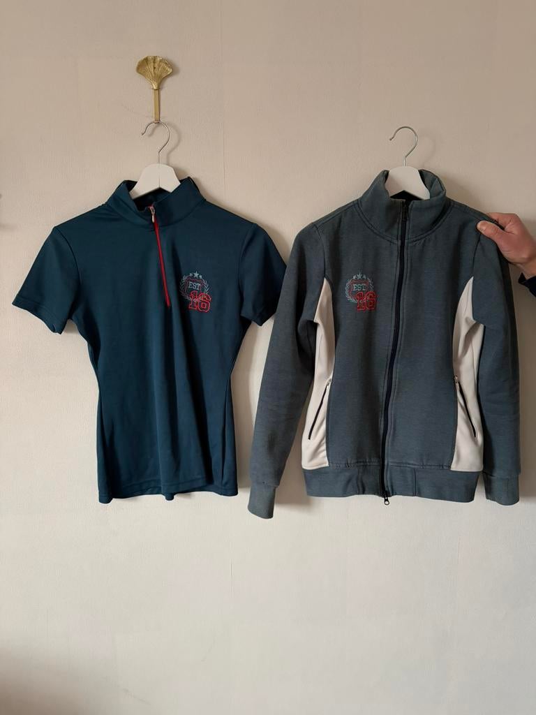 Paardrij polo en vest, Dieren en Toebehoren, Paardrijkleding, Dressuur, Ophalen of Verzenden, Zo goed als nieuw, Dames