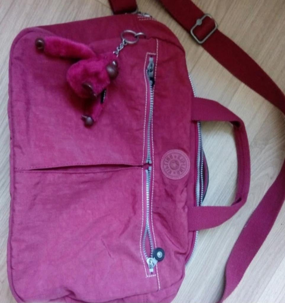 Laptoptas Kipling donkerroze, Ophalen of Verzenden, 16 inch, Gebruikt, Aktetas