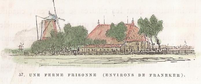 Franeker. Une Ferme Frisonne (environs de Franeker) ca. 1880, Antiek en Kunst, Ophalen of Verzenden