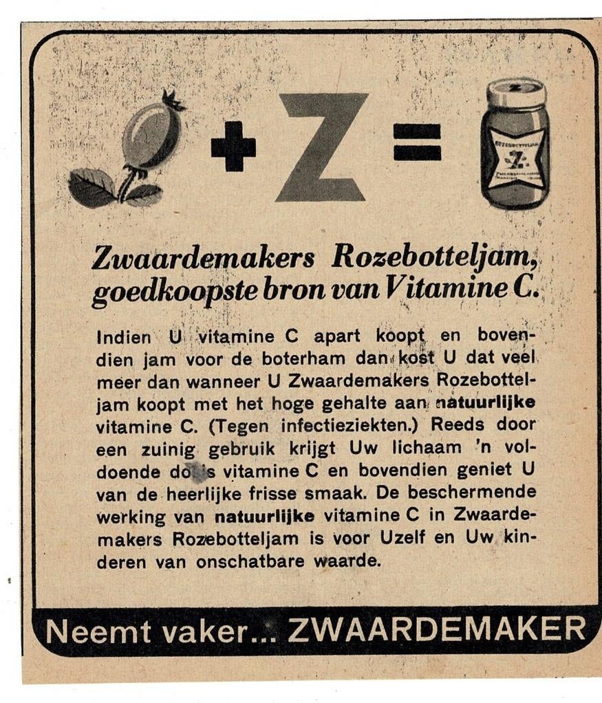 ZWAARDEMAKERS Rozebotteljam, goedkoopste bron van VitamineC, Verzenden, Zo goed als nieuw, Overige typen
