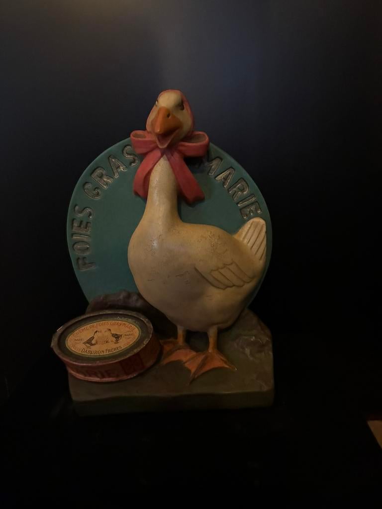 Vintage reclame beeld gips, Ophalen, Gebruikt, Reclamebord