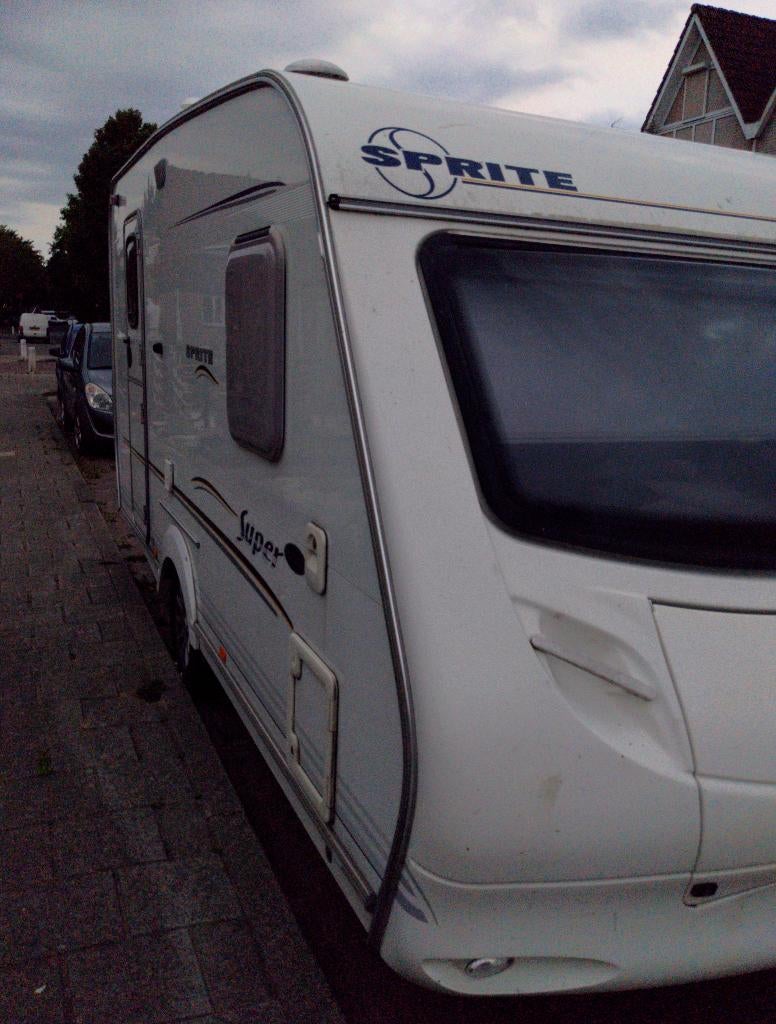 Mooie Caravan Sprite Super 410 D.2, Caravans en Kamperen, Luifel, 75 kg, Treinzit, Hefbed
