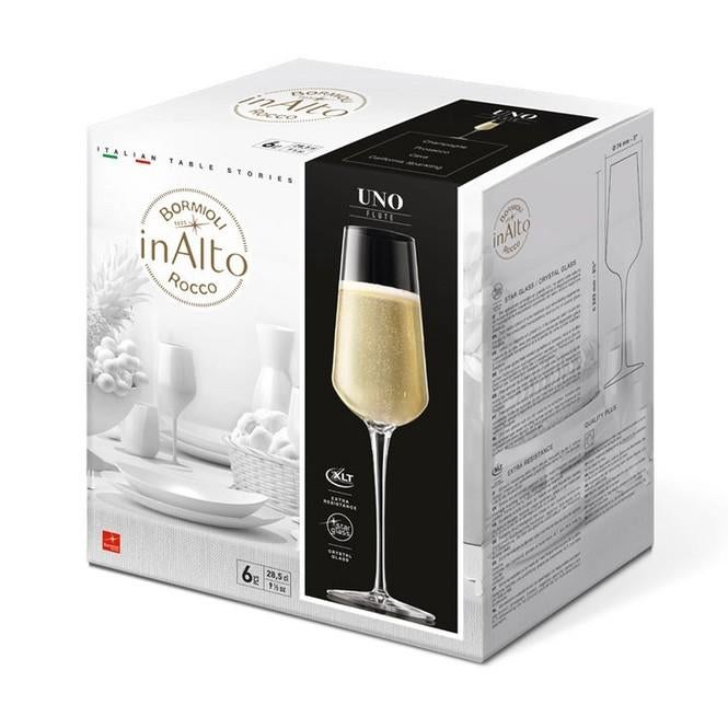Champagneglas Bormioli Rocco Inalto Uno 28,5 cl (set van 6), Verzamelen, Glas en Borrelglaasjes, Ophalen of Verzenden, Nieuw, Overige typen