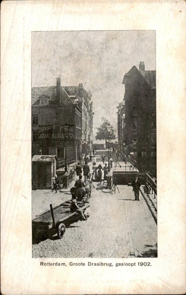 Rotterdam - Groote Draaibrug - gesloopt 1902, Ophalen of Verzenden, Voor 1920, Ongelopen, Zuid-Holland