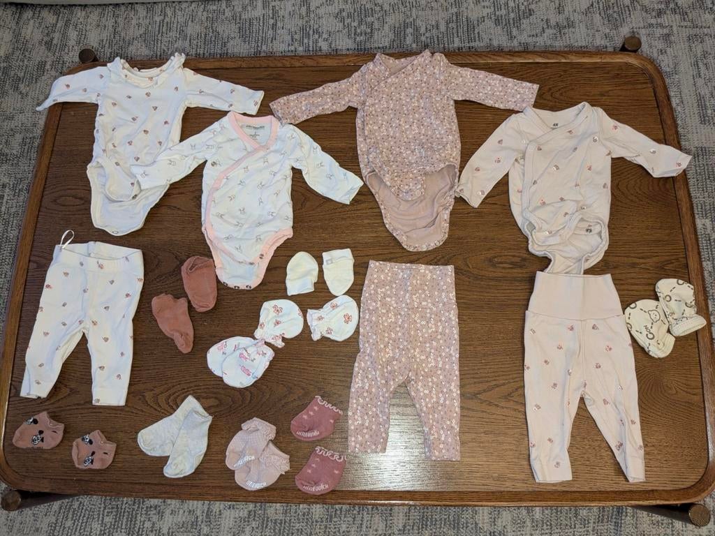 Baby meisje kleding maat 50-62 + swaddles, Ophalen, Zo goed als nieuw, Overige maten