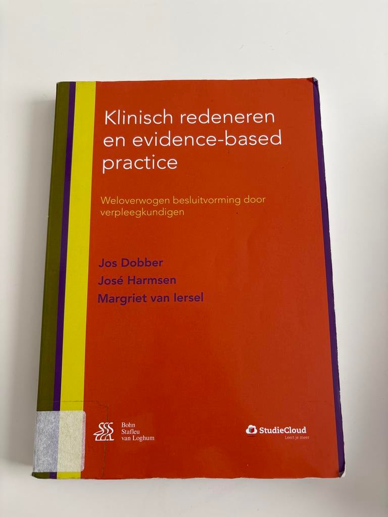 Klinisch redeneren en evidence-based practice, Ophalen of Verzenden, Alpha, Zo goed als nieuw, HBO