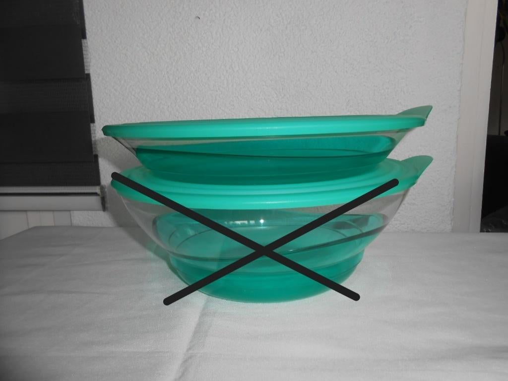 Tupperware Eleganzia schaal met deksel 1,5L Groen NIEUW, Ophalen of Verzenden, Nieuw, Groen, Schaal