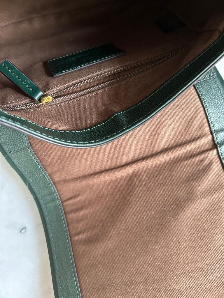 Nieuwe leren tas van designermerk The Bridge, donkergroen., Overige kleuren, Nieuw, Leer, Ophalen