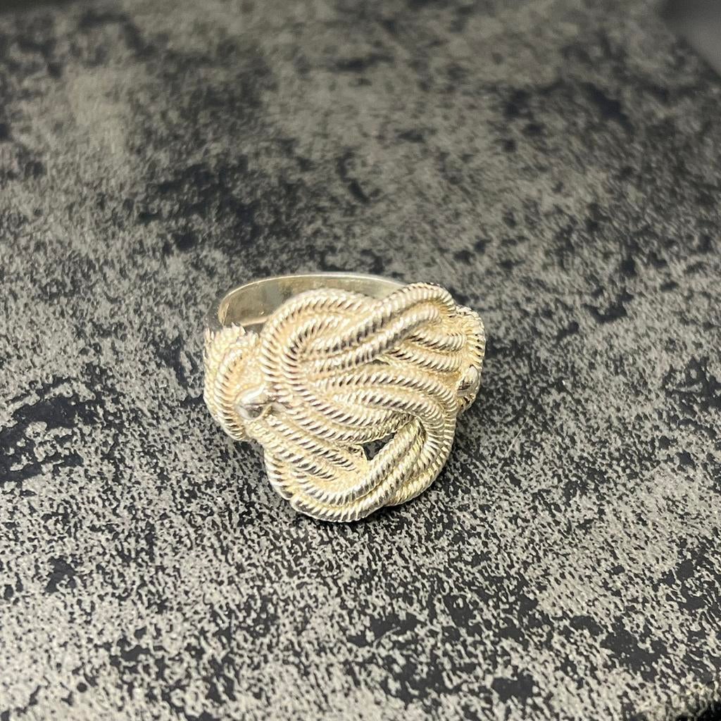 Zilveren ring mattenklopper Silver 925, Ophalen of Verzenden, Nieuw, Goud, Dame