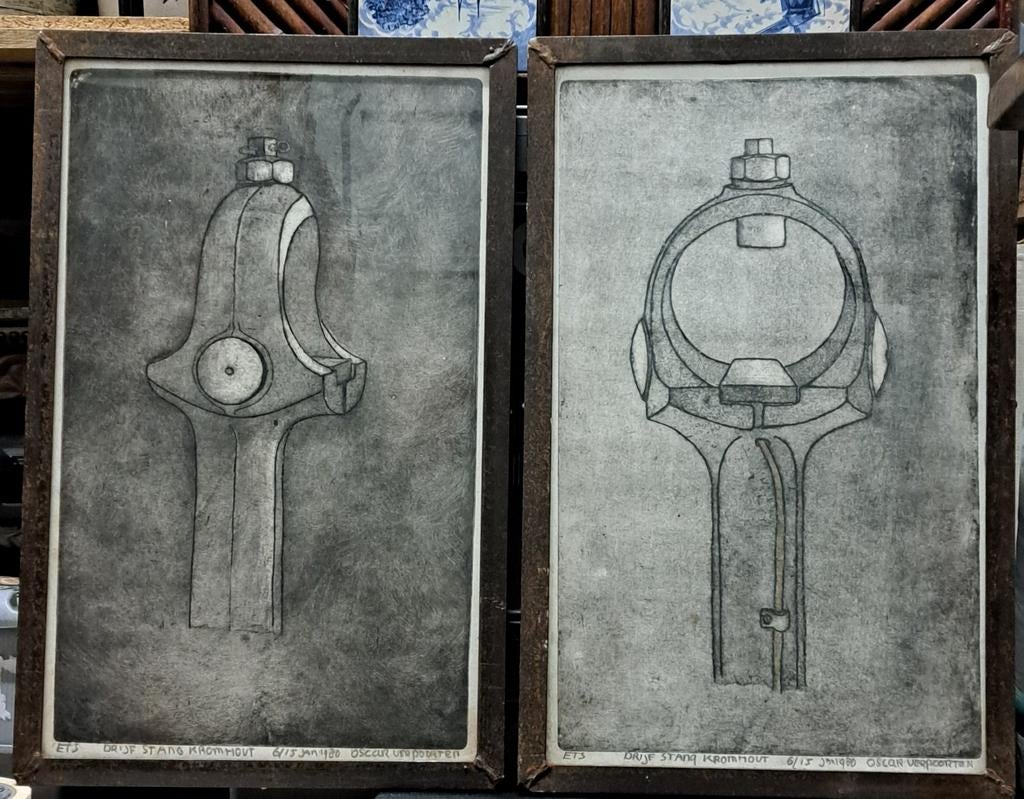 2 etsen OSCAR VERPOORTEN  1952-2003, Ophalen of Verzenden