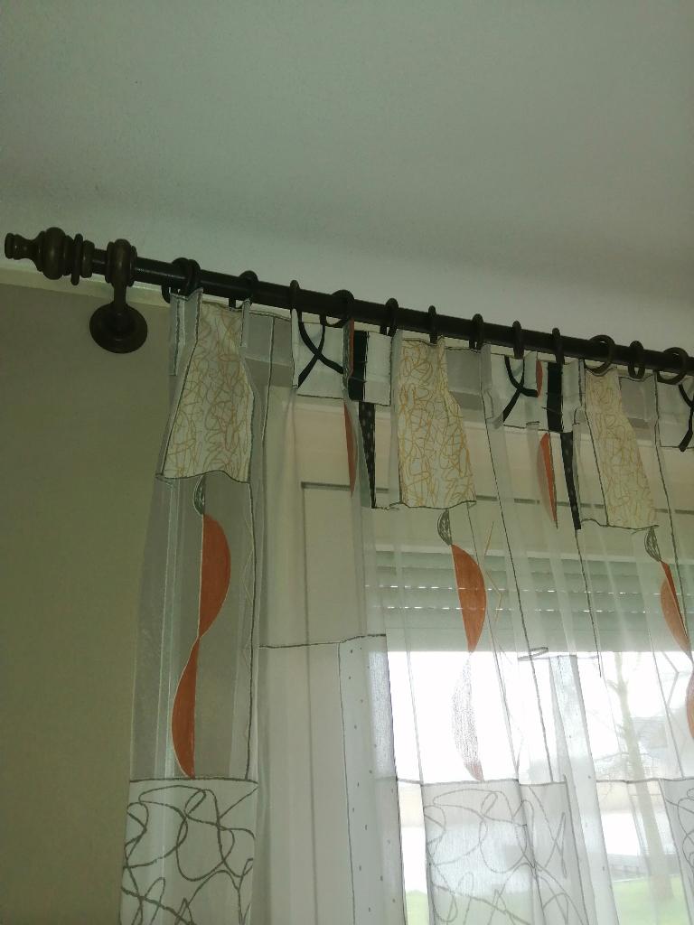 Gordijnrails, Ophalen, Bruin, 200 cm of meer, Zo goed als nieuw