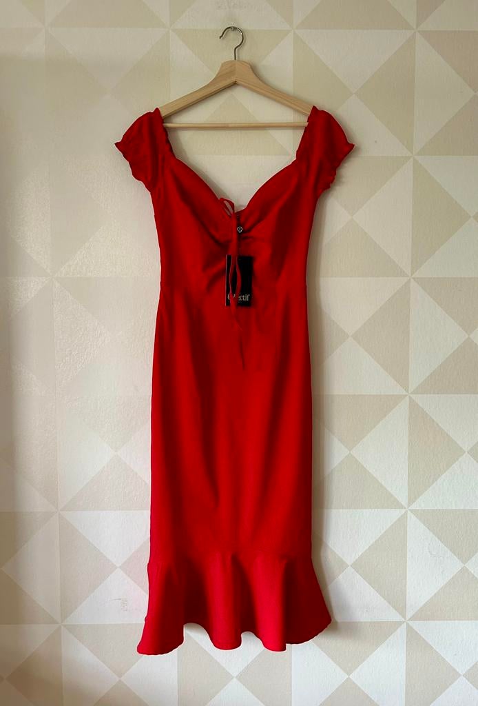 Collectif Sasha Fishtail Dress rood M/38 NIEUW, Maat 38/40 (M), Collectif, Nieuw, Ophalen of Verzenden