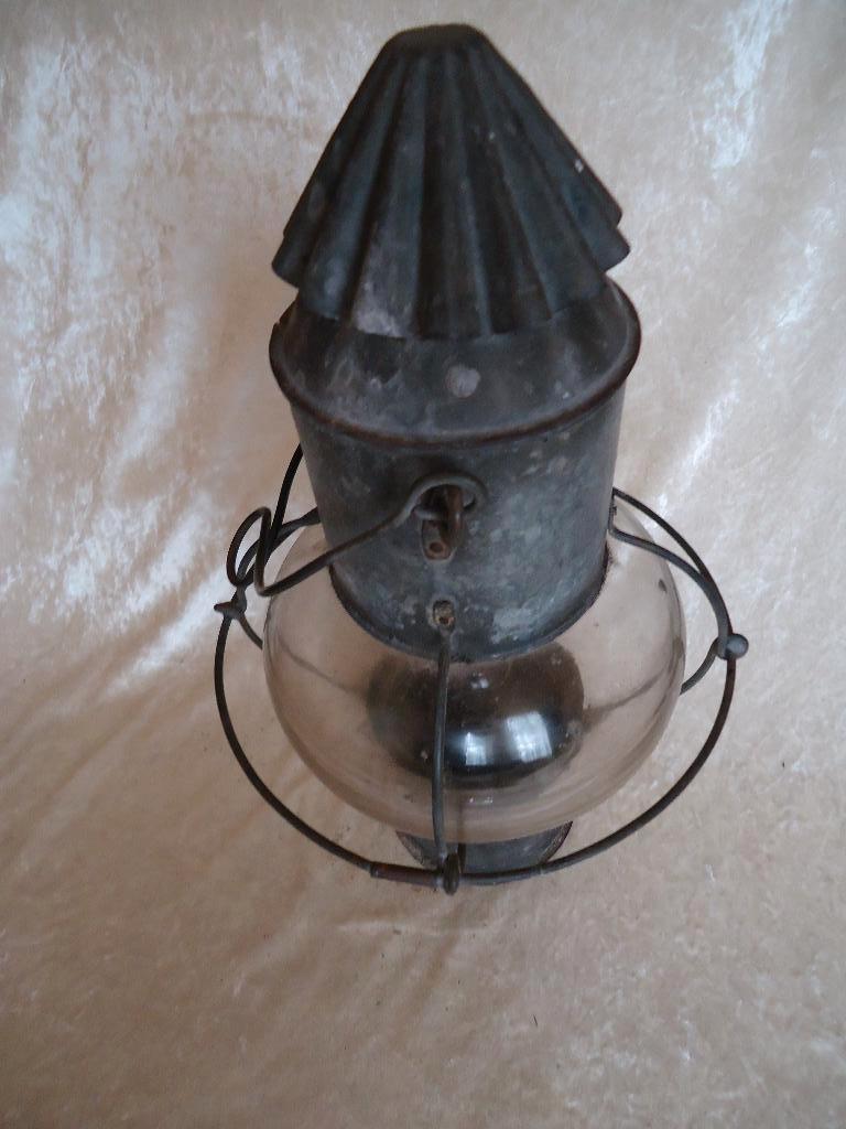 Antiek Stormlamp uit de jaren 50, Antiek en Kunst, Antiek | Lampen, Ophalen of Verzenden