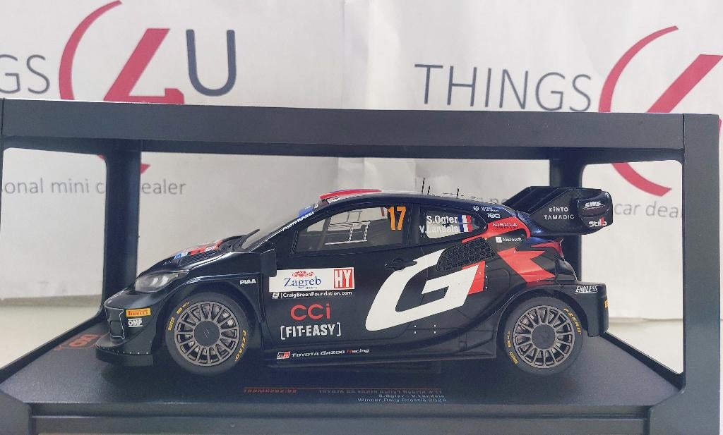 Ixo 1:18 Toyota GR Yaris Rally1 winnaar Rally Kroatie 2024, Hobby en Vrije tijd, Modelauto's | 1:18, Ophalen of Verzenden, Nieuw