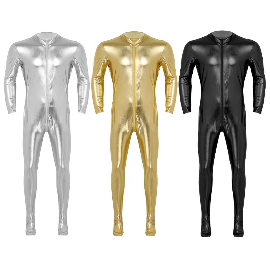 Heren jumpsuit / bodysuit catsuit gouden zwarte zilveren, Verzenden, Nieuw, Overige maten, Overige thema's