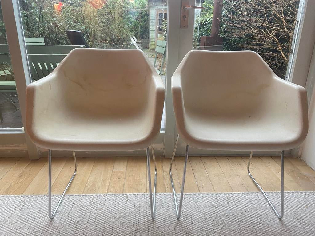 Originele Robin Day Hille Kuipstoelen, Ophalen, Kunststof, Gebruikt, Twee