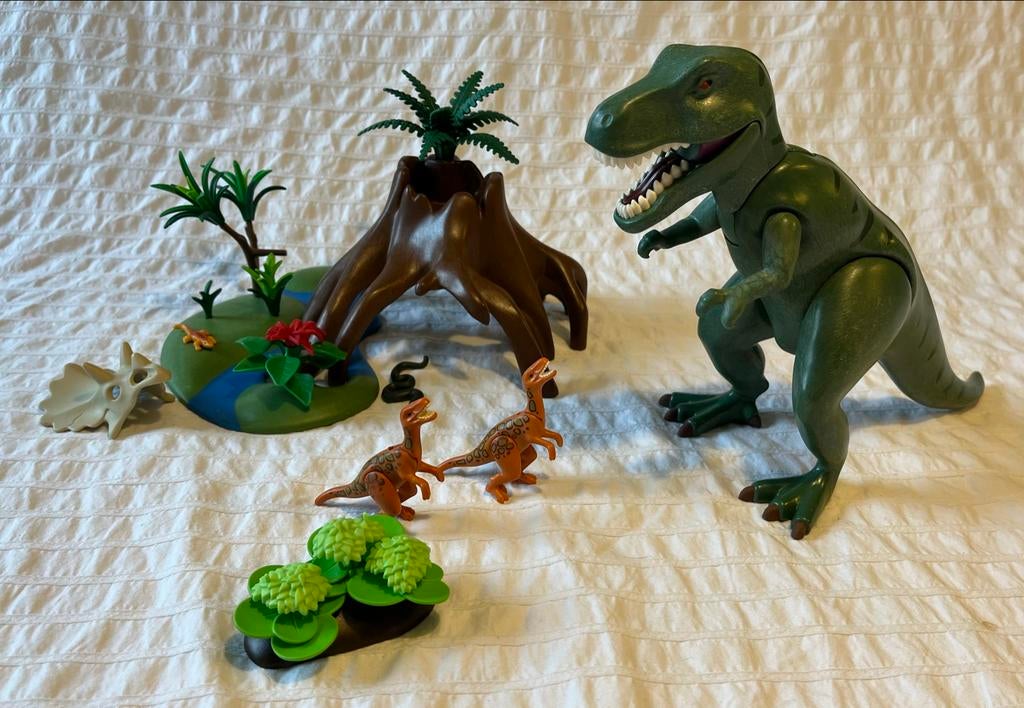 Playmobil 4171 T-Rex met Velociraptors - Compleet!, Kinderen en Baby's, Speelgoed | Playmobil, Ophalen of Verzenden, Gebruikt