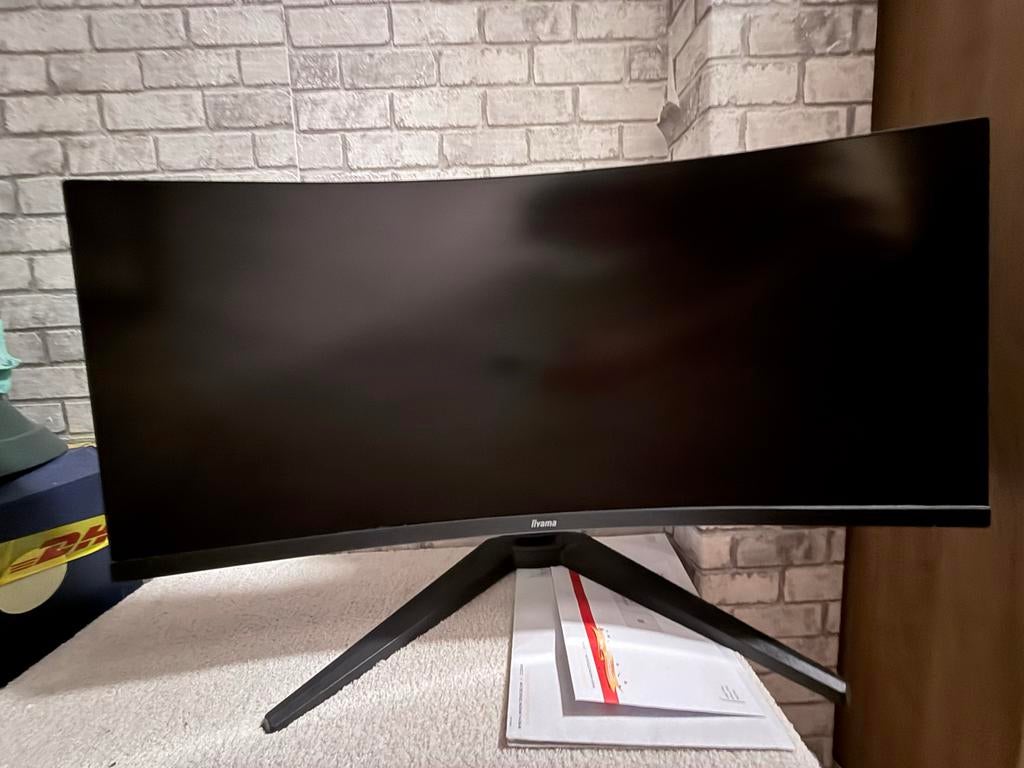 Iiyama G-MASTER GB3467WQSU Ultrawide Gaming Monitor, Gebruikt, Hoofdtelefoonaansluiting, VA, 1 tot 2 ms