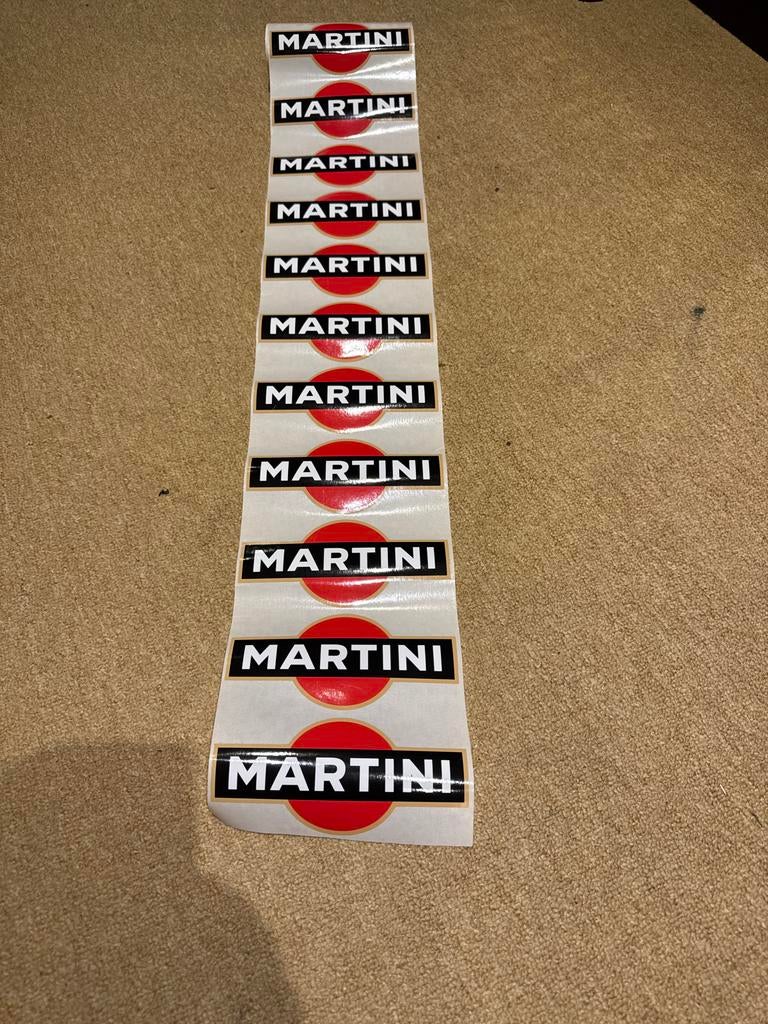 Martini Reclame Stickers - Origineel en filter dun, Verzamelen, Merken en Reclamevoorwerpen, Gebruikt, Reclamebord, Ophalen