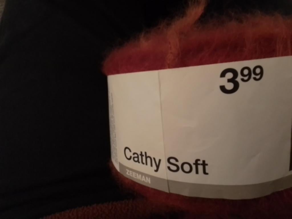WIE KAN MIJ HELPEN MET 6 BOLLEN CATHY SOFT VAN ZEEMAN Rood., Ophalen of Verzenden, Breien of Haken, Wol of Garen