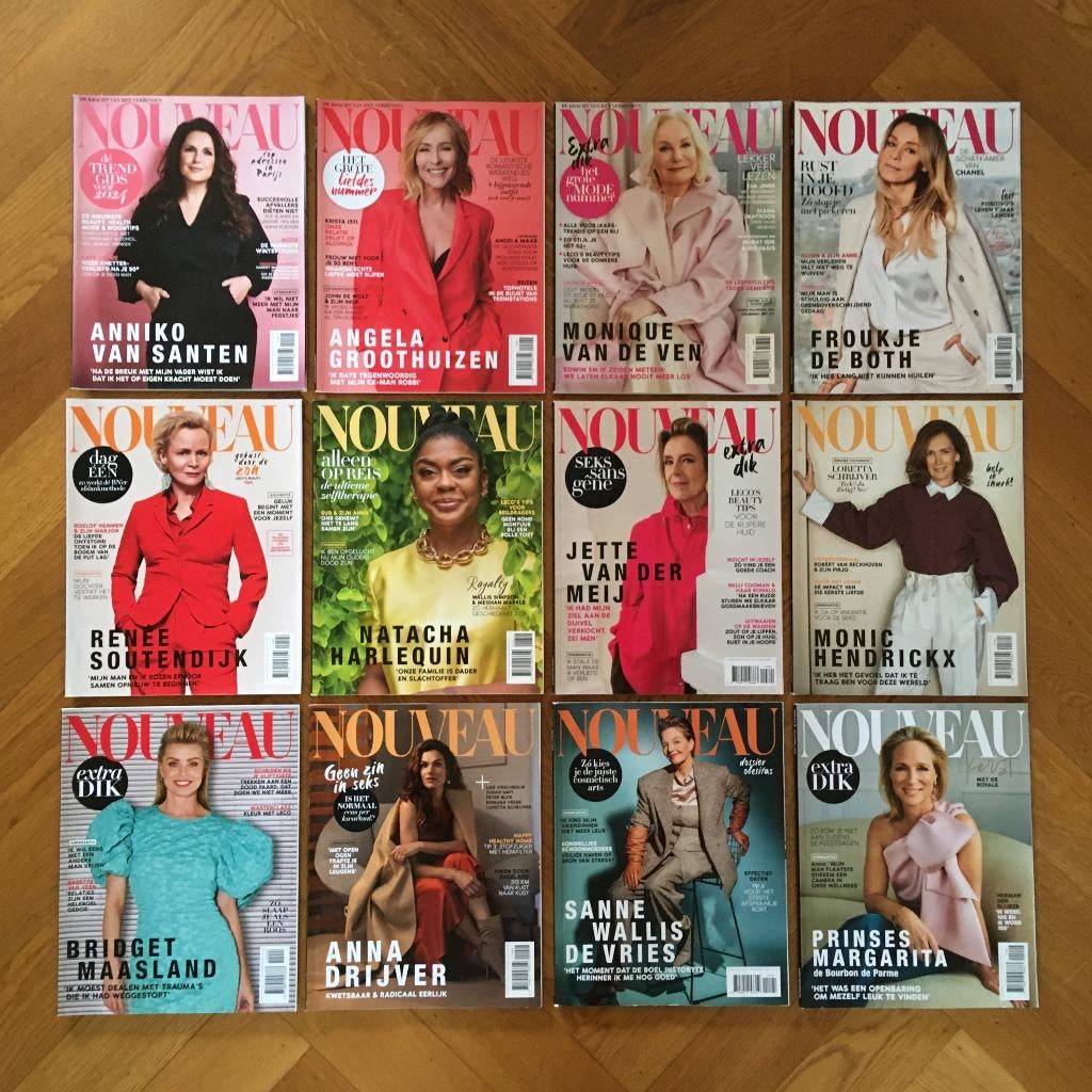 Complete jaargang 2024 tijdschrift Nouveau (12 exemplaren), Ophalen of Verzenden, Zo goed als nieuw, Damesbladen