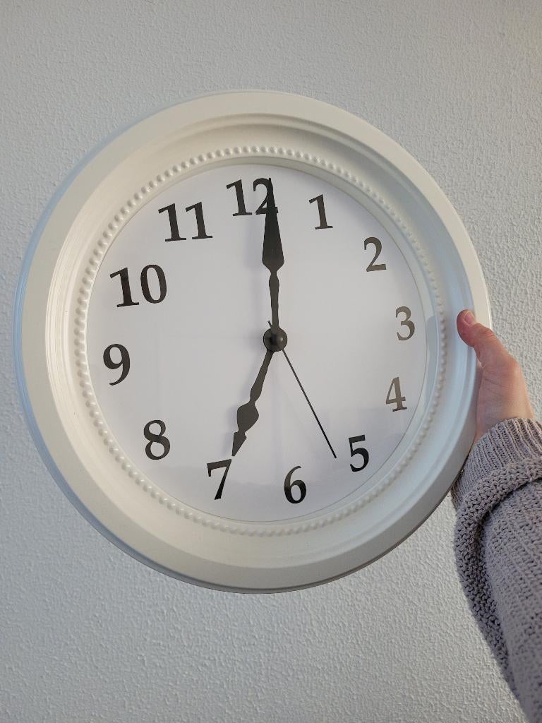 Wandklok 35 cm, Huis en Inrichting, Woonaccessoires | Klokken, Ophalen, Gebruikt, Analoog, Wandklok