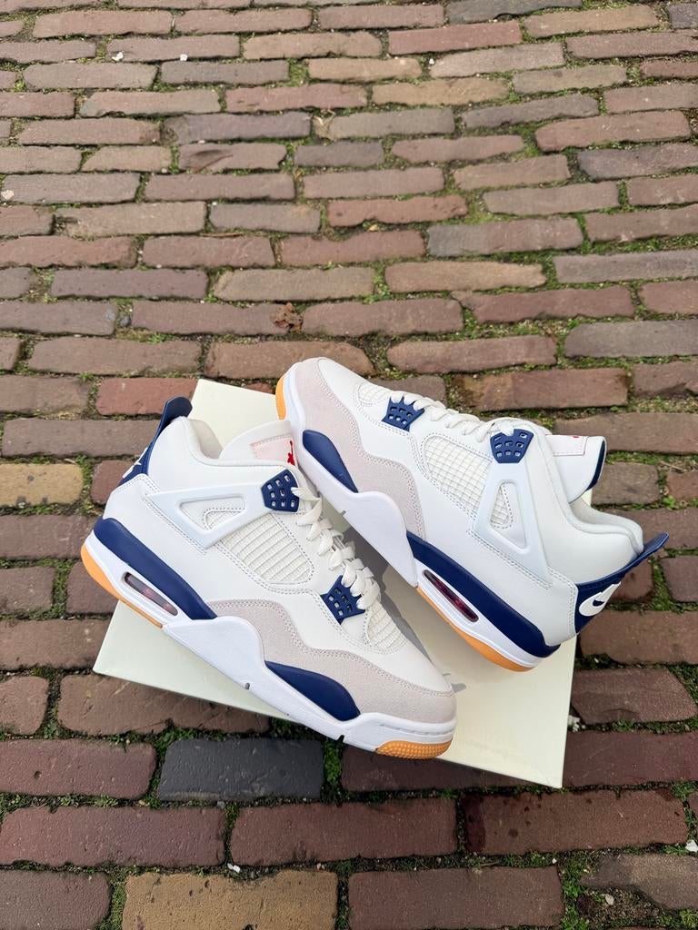 Nike Air Jordan 4 SB Navy US 10, Wit, Ophalen of Verzenden, Sneakers of Gympen, Zo goed als nieuw