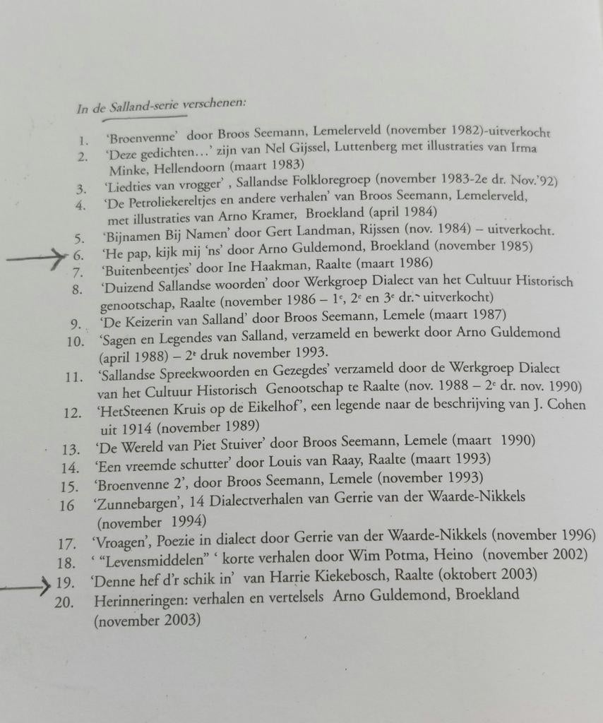 Salland serie, Ophalen of Verzenden