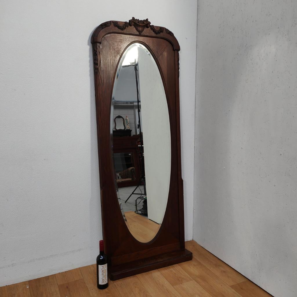 Antiek, landelijke schouwspiegel passpiegel spiegel facet, Valkenswaard, Gebruikt, Info@flashbackfurniture.nl, Flashback Furniture