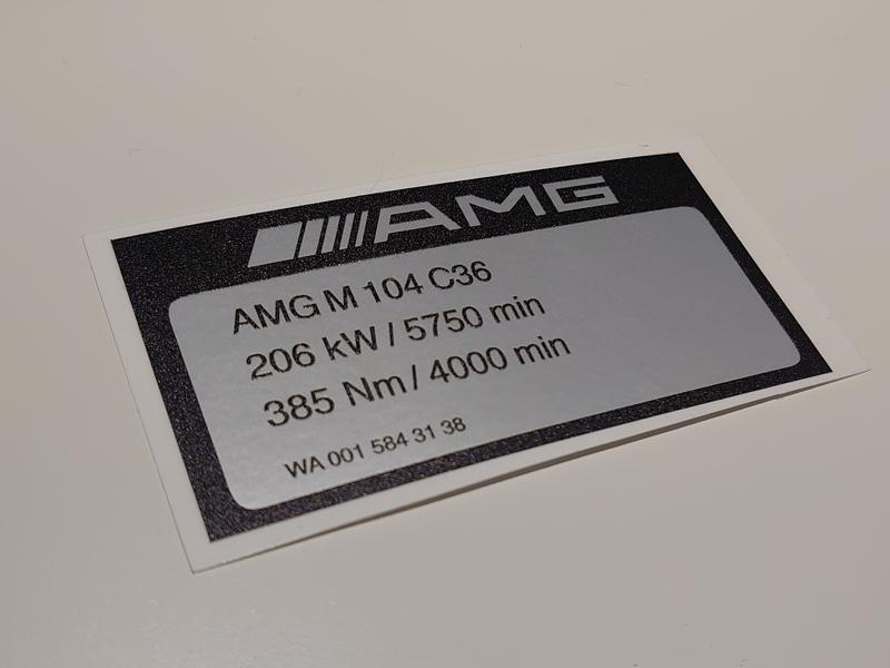 Mercedes sticker amg c36 wa0015843138 m104 c36, Ophalen