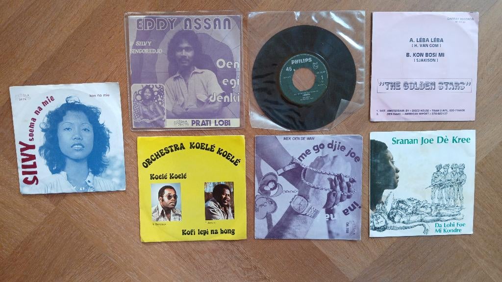 7 Singles van Surinaamse artiesten., Ophalen of Verzenden, Gebruikt, Pop