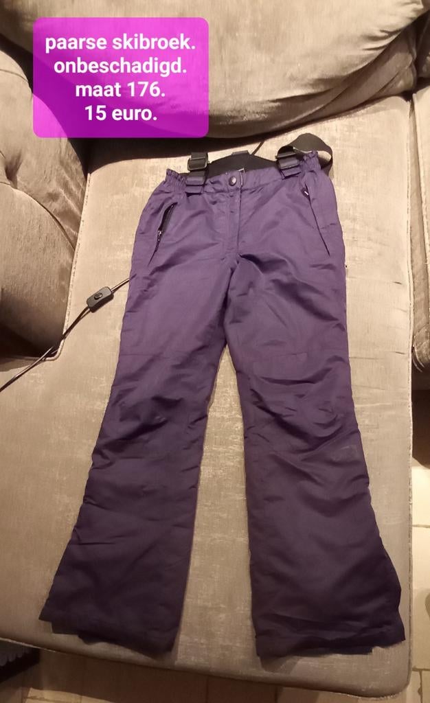 Paarse skibroek, Overige merken, 100 tot 140 cm, Ophalen of Verzenden, Zo goed als nieuw