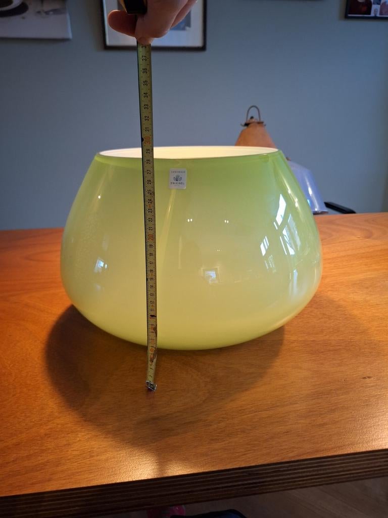 Kristal Bloempot Zwiesel Appelgroen Vintage - 28cm, Huis en Inrichting, Woonaccessoires | Vazen, Ophalen of Verzenden, Overige kleuren
