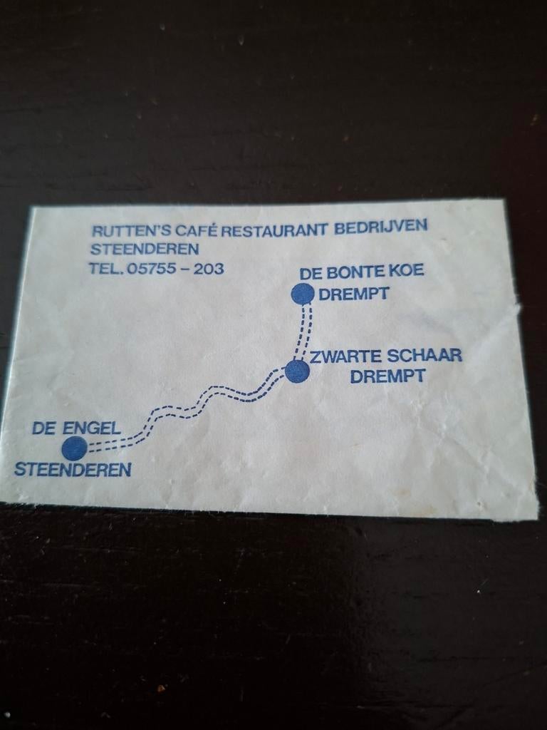 Suikerzakje Rutten's Café Steenderen, Verzamelen, Ophalen of Verzenden