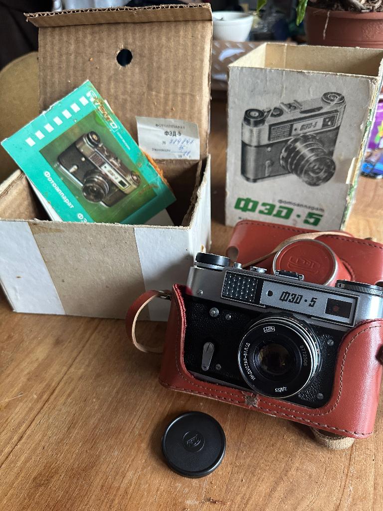 FED-5 35mm meetzoekercamera Industar-61 L/D 55mm f/2.8 lens, Ophalen, Nieuw, Compact, Overige Merken