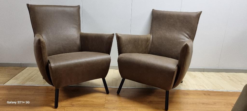 Gerard van den Berg Cheo fauteuil refurbished nieuw leer, Label Design, Verzenden, Nieuw, 75 tot 100 cm