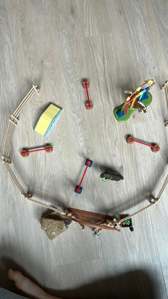 Schleich pony behendigheidstraining, Ophalen of Verzenden, Gebruikt