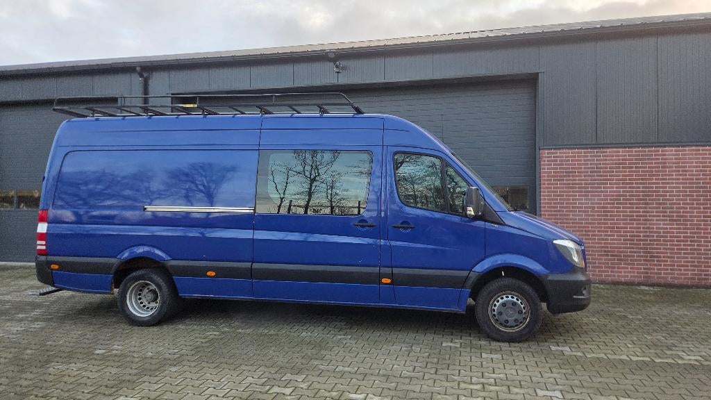 Mercedes-Benz Sprinter 516 L3H2 2014, Auto's, Euro 5, 4 cilinders, Blauw, 163 pk