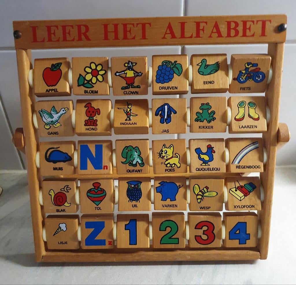 Houten alfabet, woordjes., Kinderen en Baby's, Speelgoed | Houten speelgoed, Ophalen of Verzenden, Zo goed als nieuw, Overige typen