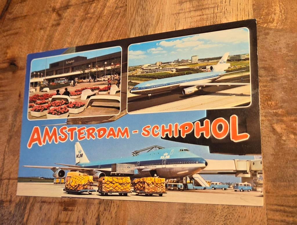 Amsterdam - Schiphol, Verzamelen, Ansichtkaarten | Nederland, Verzenden, 1960 tot 1980, Gelopen, Noord-Holland