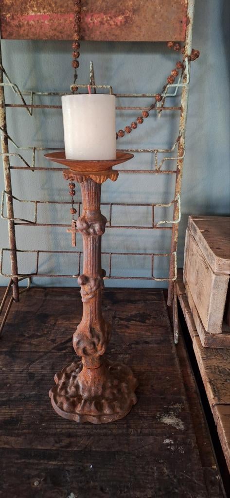 Gietijzeren kandelaar, Ophalen of Verzenden, Overige materialen