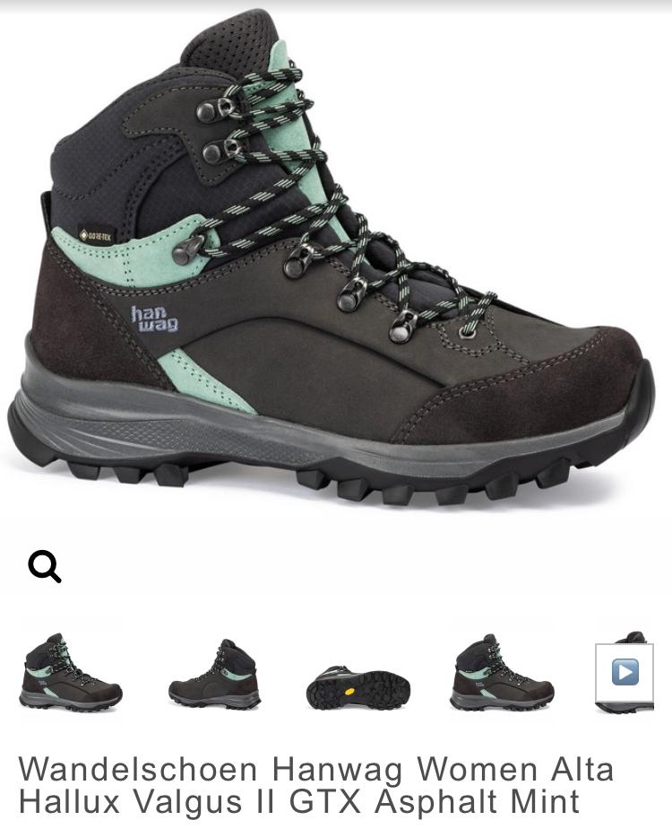 Wandelschoen Hanwag Women Alta Hallux Valgus II GTX AsphaltM, Ophalen, Zo goed als nieuw, Schoenen