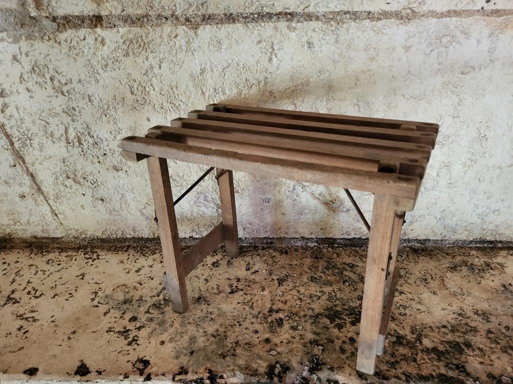 Brocante Frans houten  klaptafeltje  / allegonda, Ophalen of Verzenden