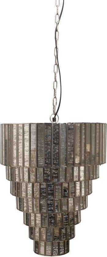 Nieuwe PTMD Ceylin Hanglamp Zilver spiegelend glas 51 cm, 50 tot 75 cm, Info@ptmd.nl, Nieuw, Ophalen of Verzenden