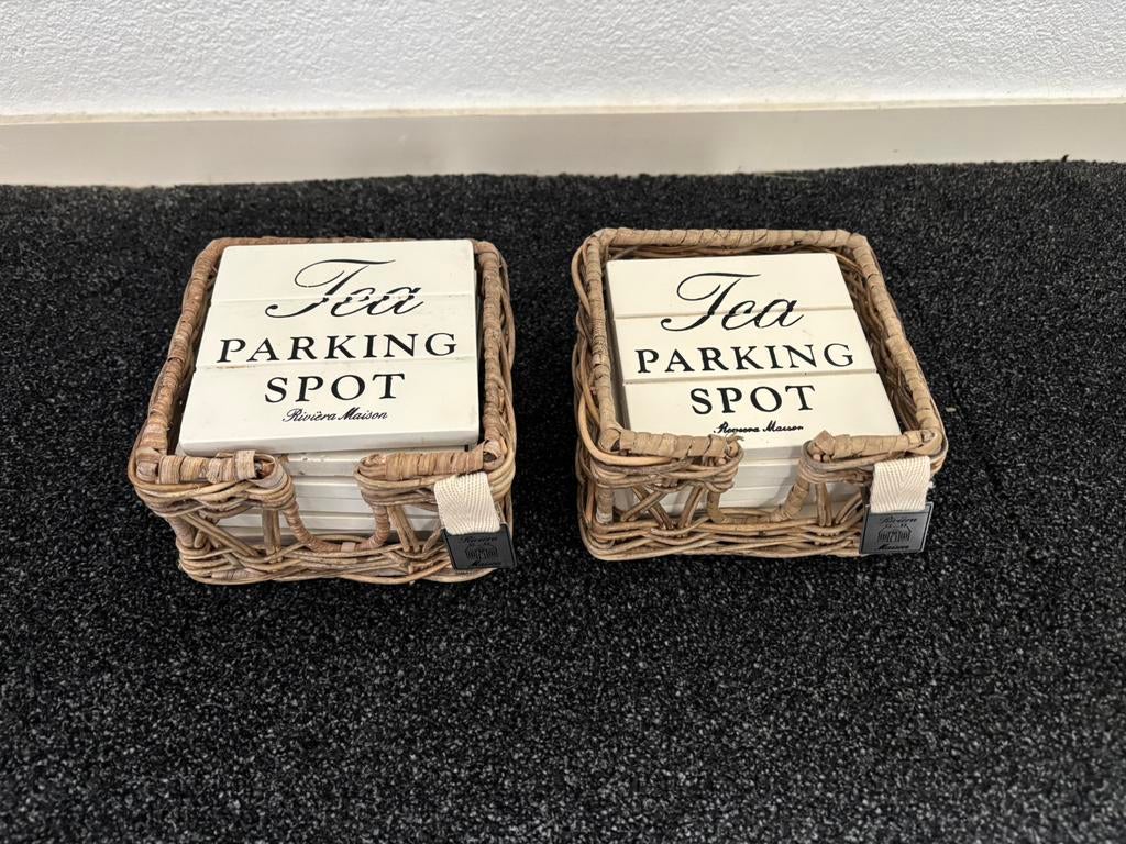 Riviera Maison onderzetters incl. mandje, Ophalen of Verzenden, Gebruikt, Overig