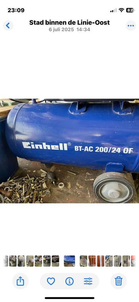 Einhell Blue compressor BT-AC- 200/24, 10 bar of meer, Ophalen of Verzenden, Zo goed als nieuw, Minder dan 200 liter/min