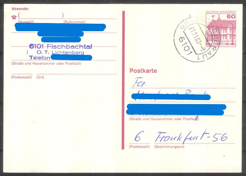 Duitsland (33) - briefkaart, Verzenden, Briefkaart
