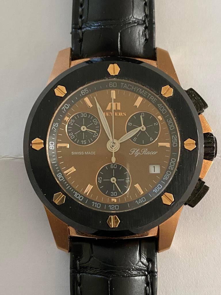 Meyer flyracer chronograaf /limited Edision 99/500, Ophalen, Zo goed als nieuw, Overige merken