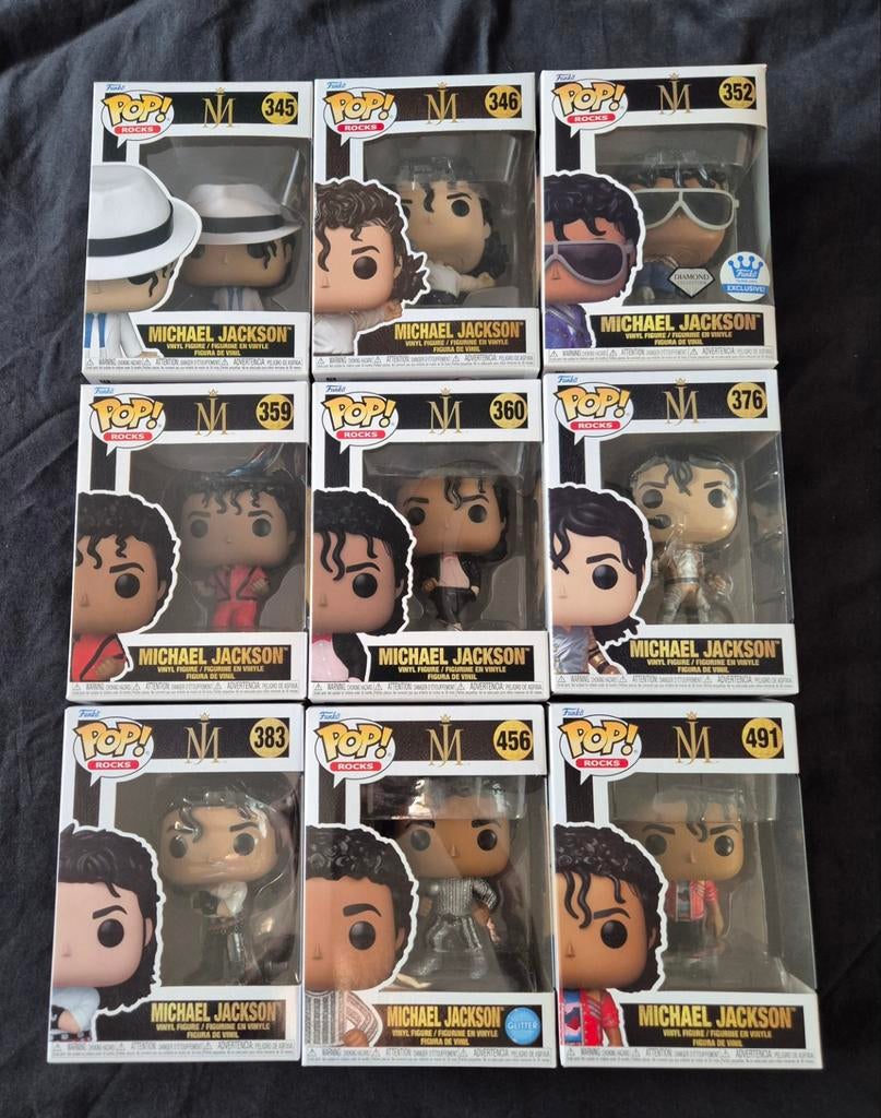 Complete Michael Jackson Funko Pop! Collectie (9 stuks), Verzamelen, Ophalen of Verzenden, Nieuw