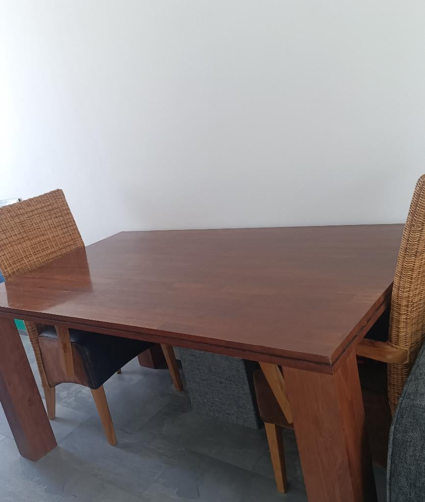 Eethoek met 6 stoelen, Ophalen, Gebruikt, 50 tot 100 cm, 150 tot 200 cm